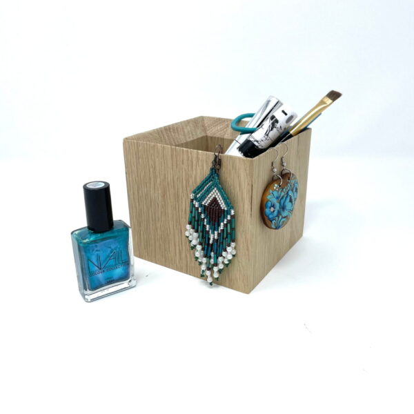 Wooden pencil holder pot / pen holder box for desk / crafts / cosmetics storage makeup brush holder / organiser / desk tidy
