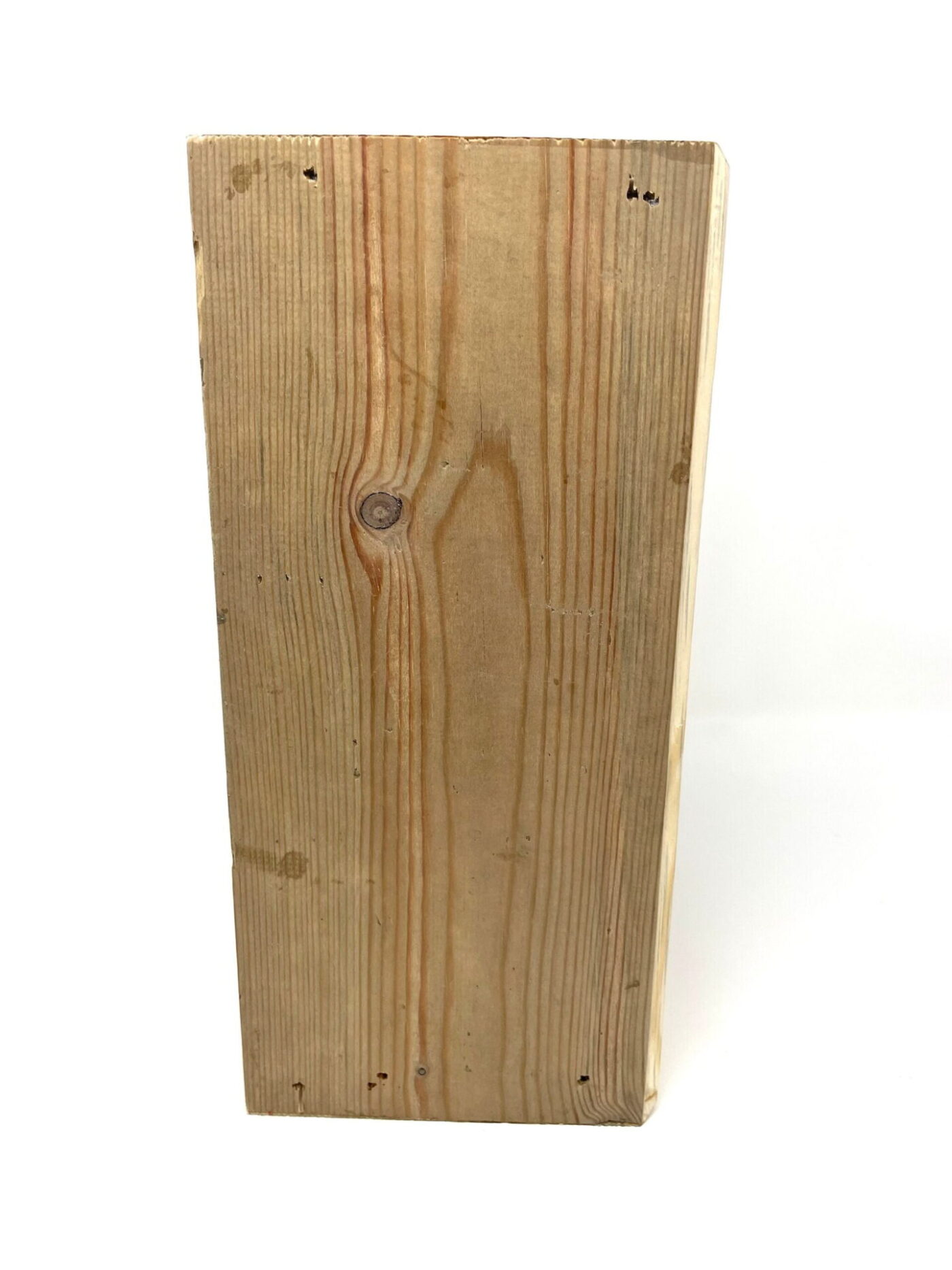 Reclaimed Pine Cube Mirror Shelf — back view