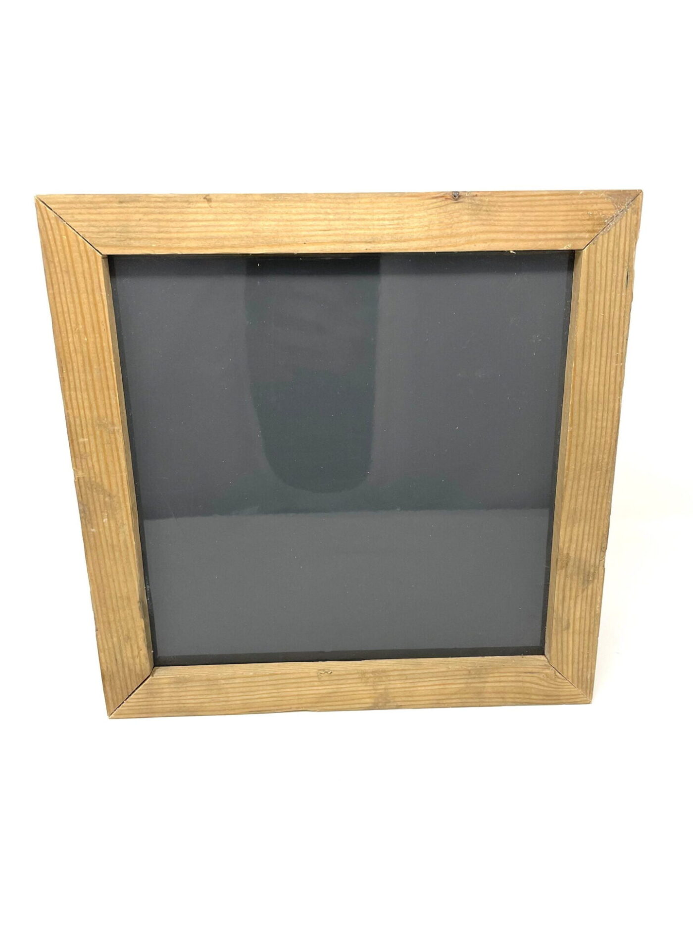 Reclaimed Pine Cube Mirror Shelf — top view