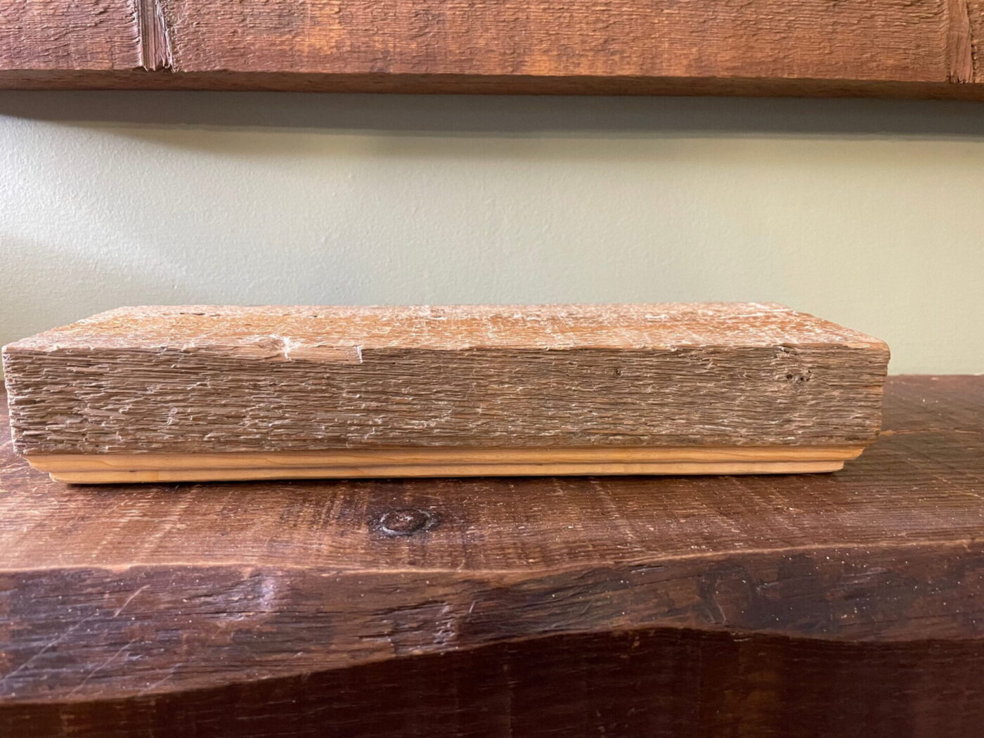 Natural Rustic Tealight Holder — close-up