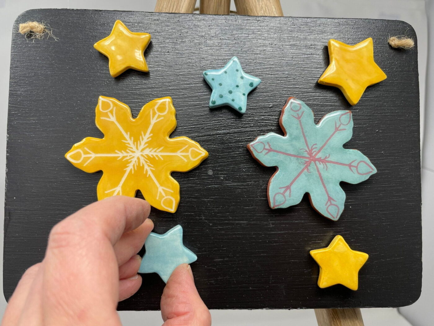 il_fullxfull.4255170698_szxs.jpg Christmas Snowflake & Star Magnet Set of 7
