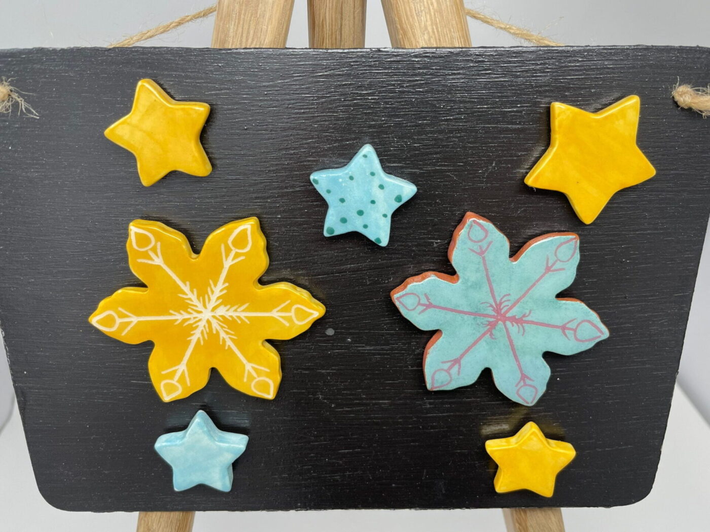Christmas Snowflake & Star Magnet Set of 7 — side view
