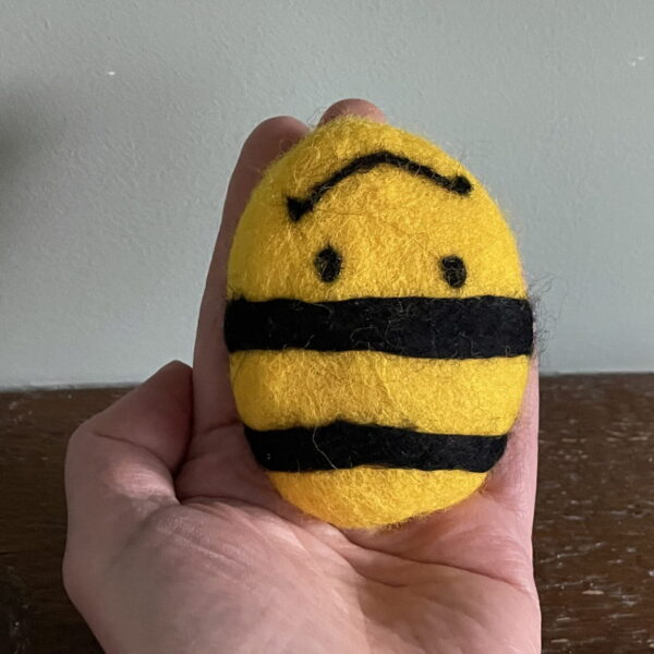 Bumble bee Hand felted dove soap bar / yellow and black soap bar / Mother’s Day gift