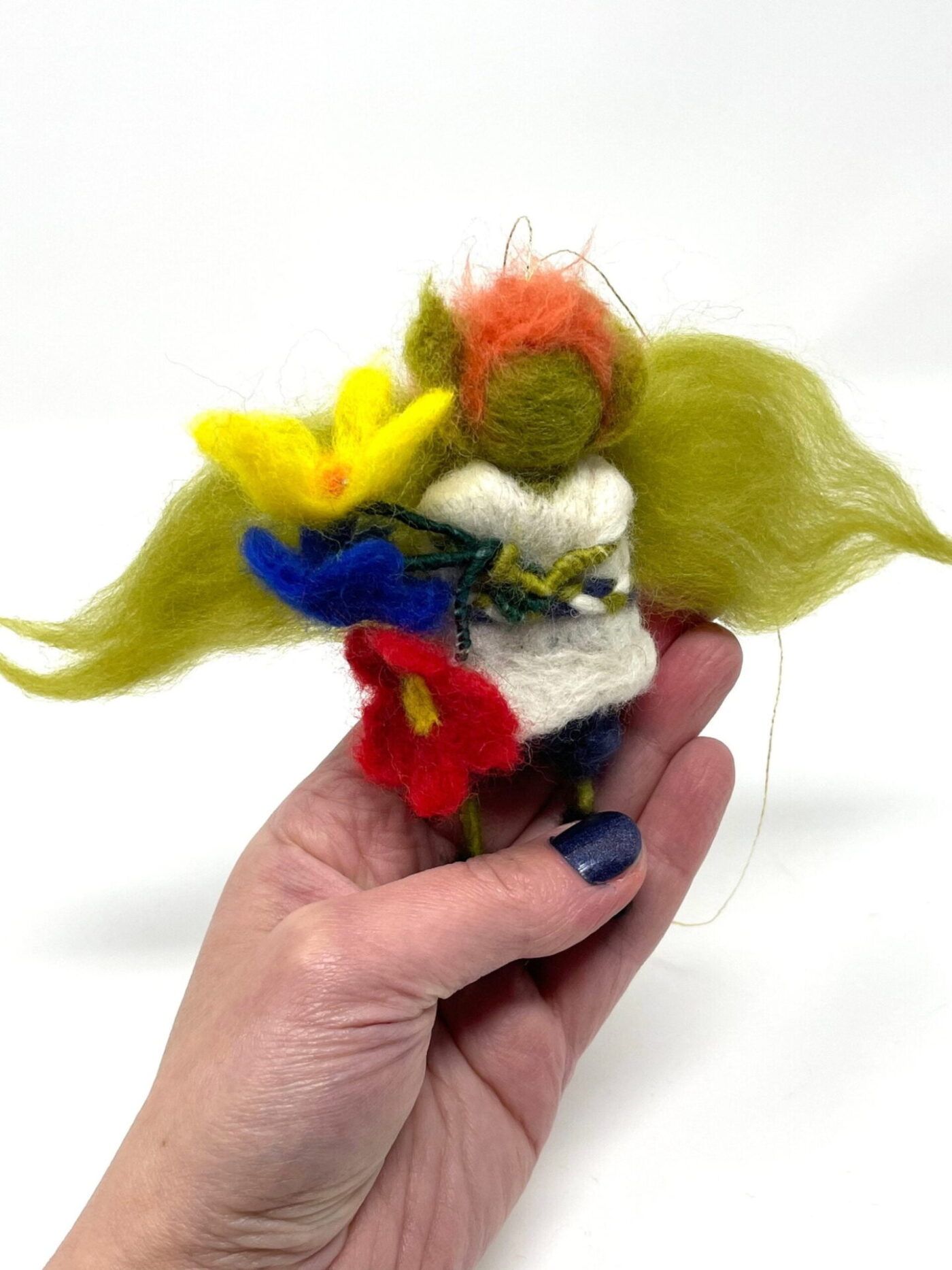 Ginger Garden Elf with Flowers — back view