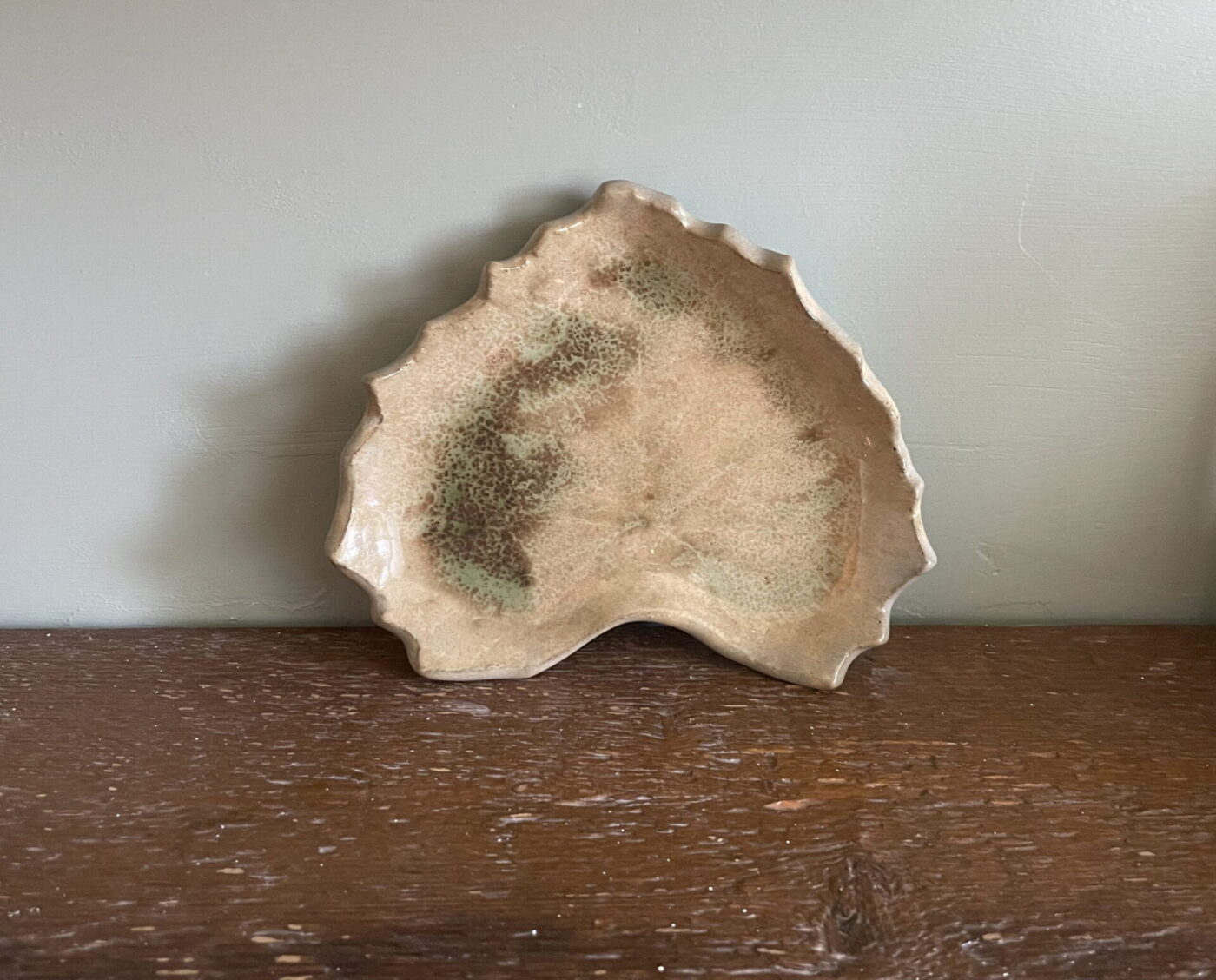 Autumn Leaf Ceramic Soap & Trinket Dish — in use