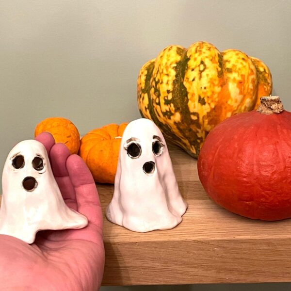 Halloween ceramic mini ghost mother with ghost son