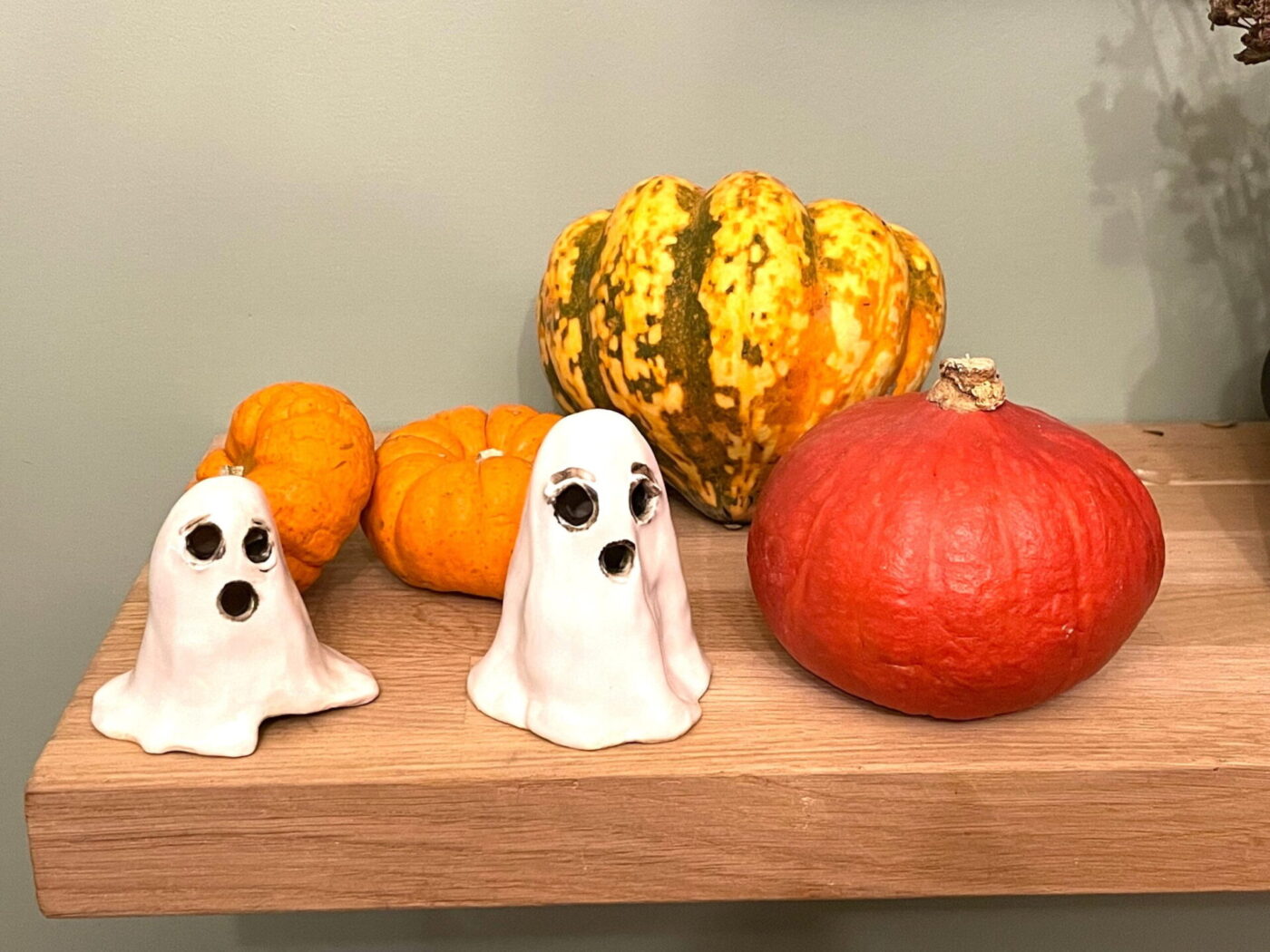 Halloween Ghost Mother & Son Ceramic Set — alternate angle