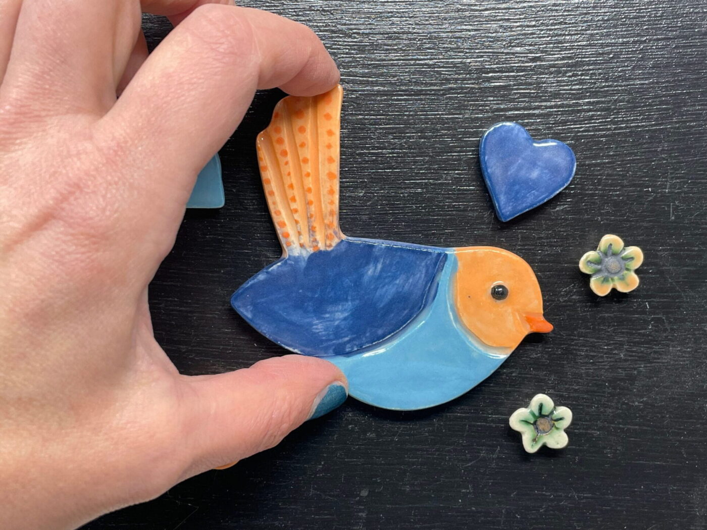Nature Ceramic Magnet Set — side view