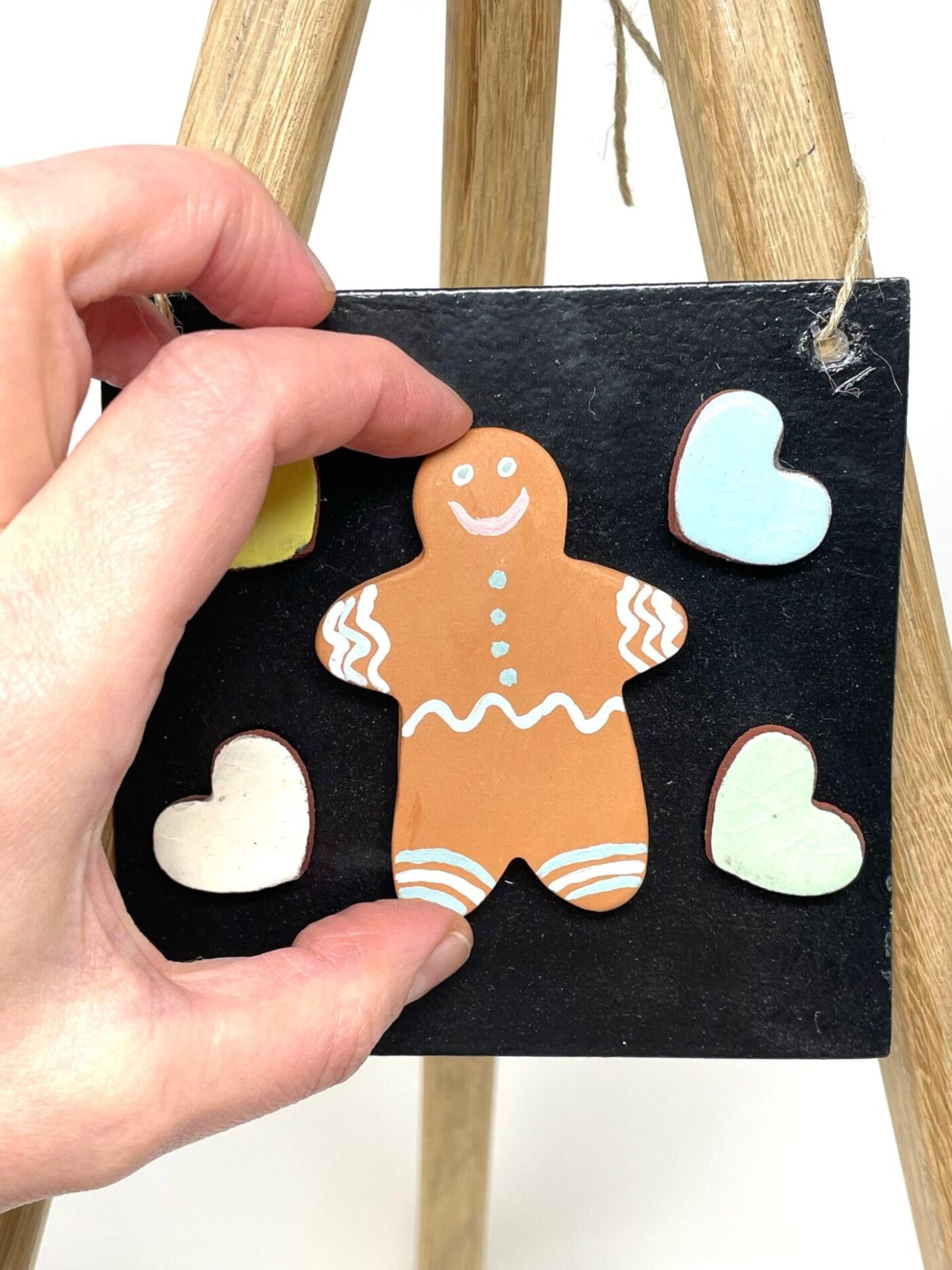 Gingerbread & Hearts Magnet Board Set — detail view