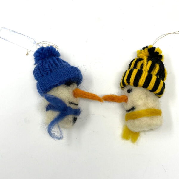 Mini wool snowman hanging Christmas ornaments