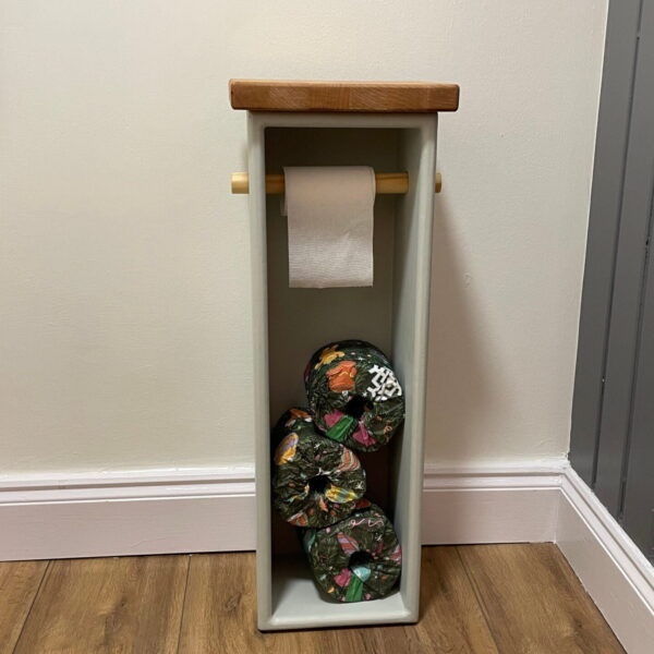 Wooden Toilet Roll Holder in Light colours