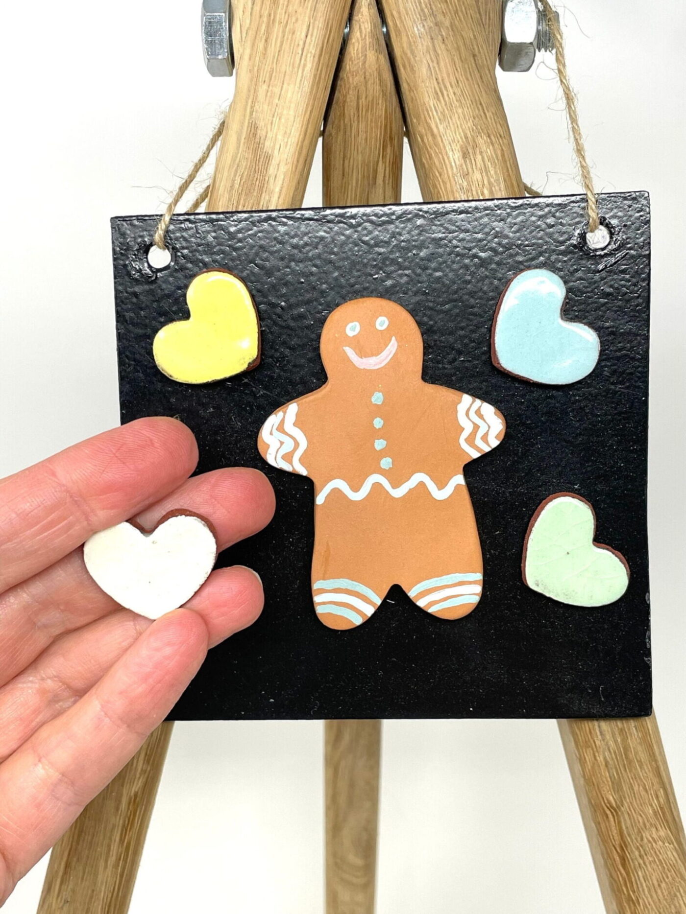 Gingerbread & Hearts Magnet Board Set — close-up
