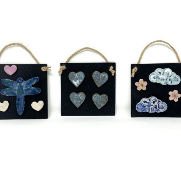 Small Black painted magnetic display board for ceramic magnets