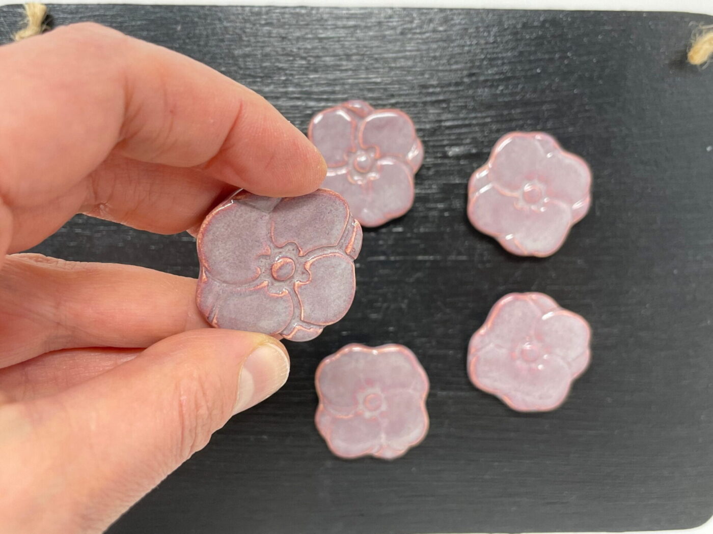 il_fullxfull.4866885214_bigm.jpg Purple Flower Ceramic Fridge Magnet Set (6)