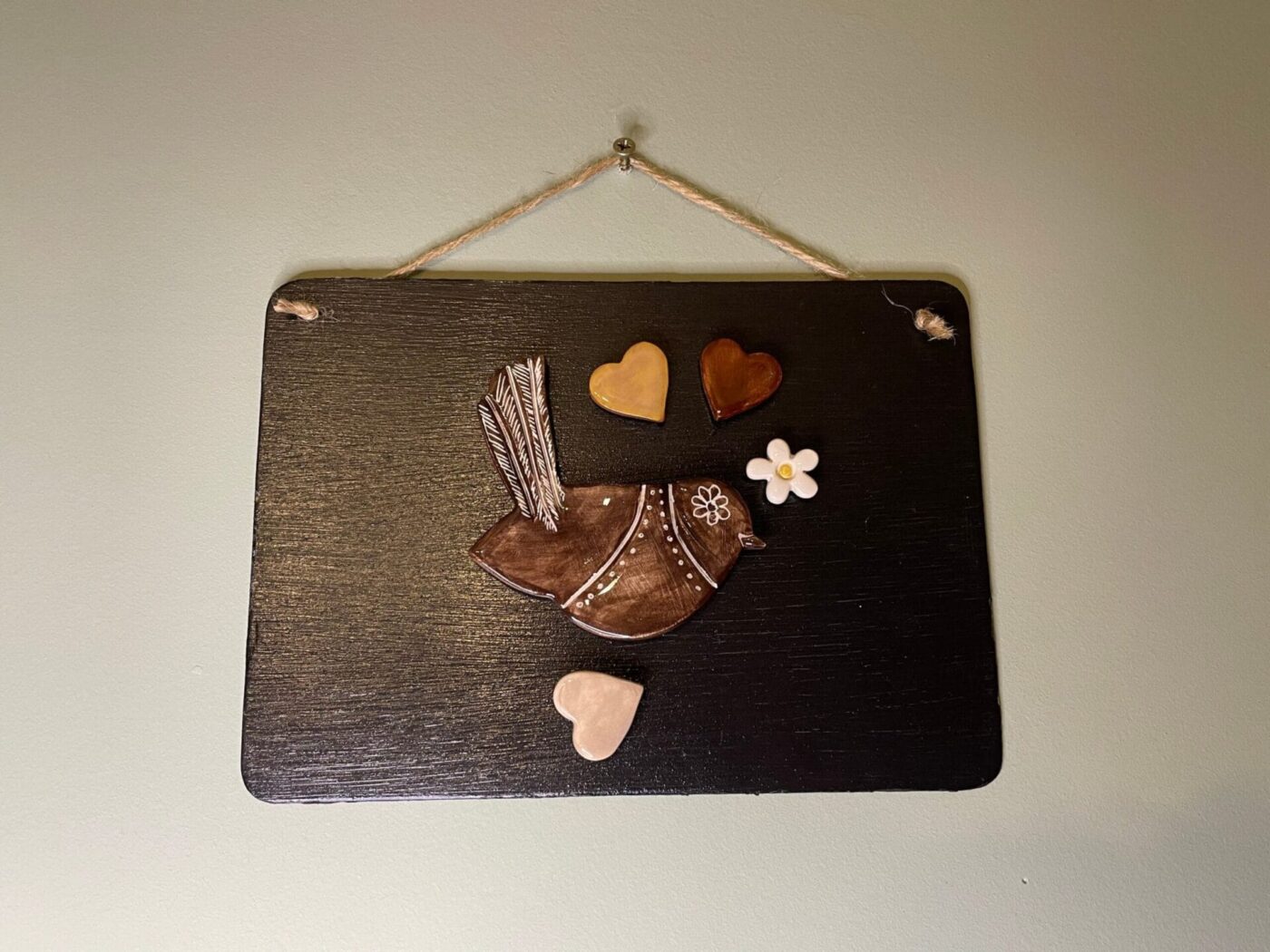 Autumn Magnet Set — Bird, Flower & Hearts — styling detail