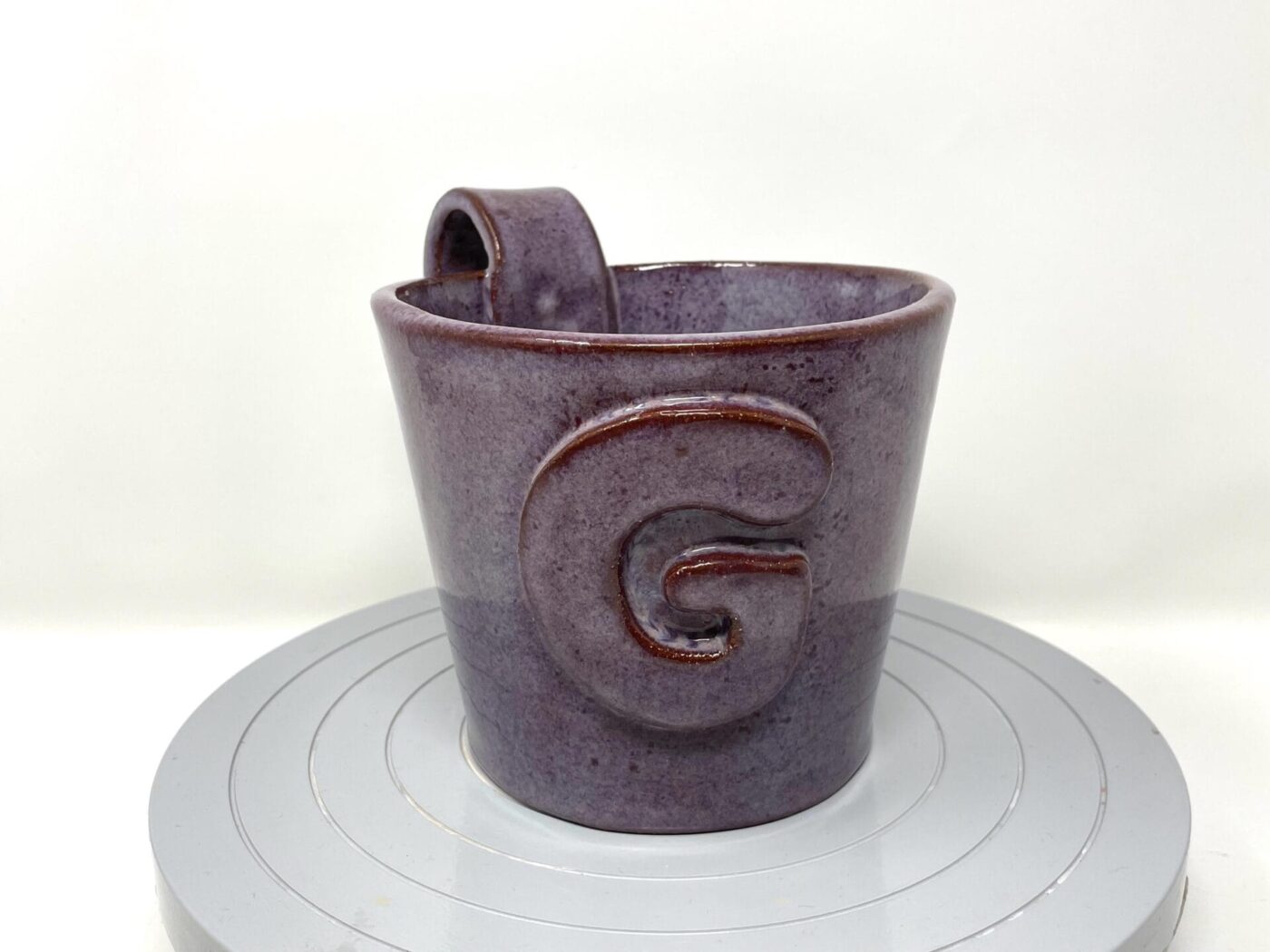 il_fullxfull.6328485432_cmps.jpg XL Ceramic Mug — "G" Initial, Merlot Purple