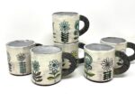 Rustic Charm: Handcrafted Terracotta Flower Mugs