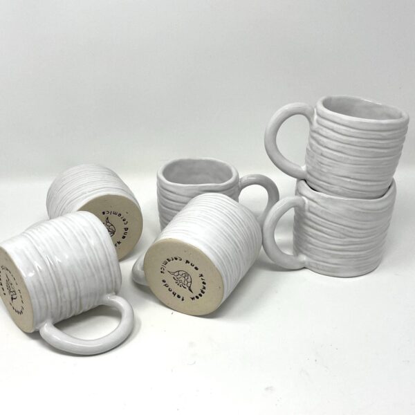 Handmade pottery coiled mugs | Handcrafted Ceramic Mugs Set | Fabode collection