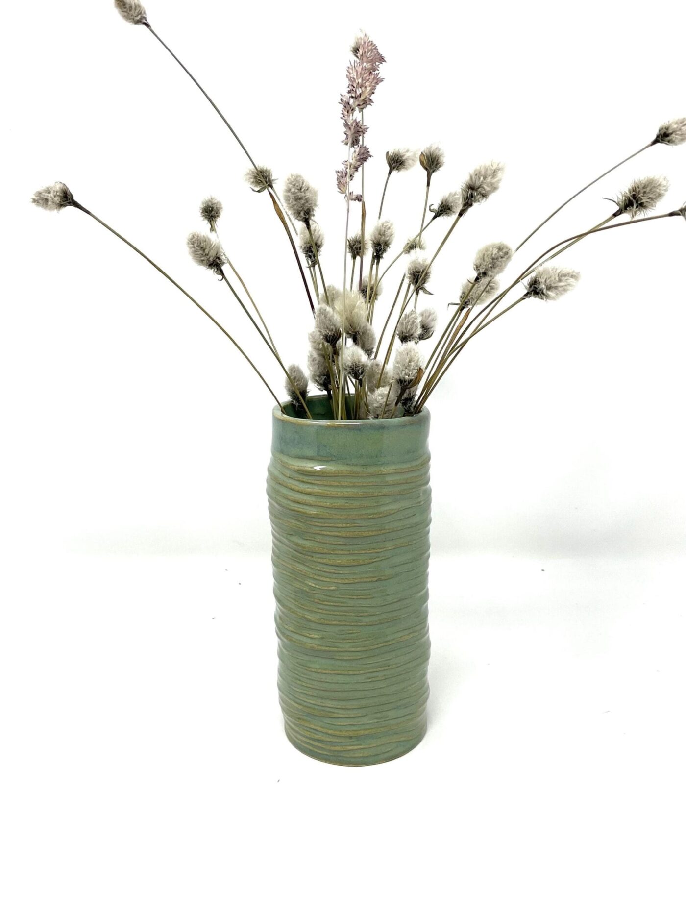 il_fullxfull.6575990025_k744.jpg Small Coiled Ceramic Vase — Turquoise Glaze