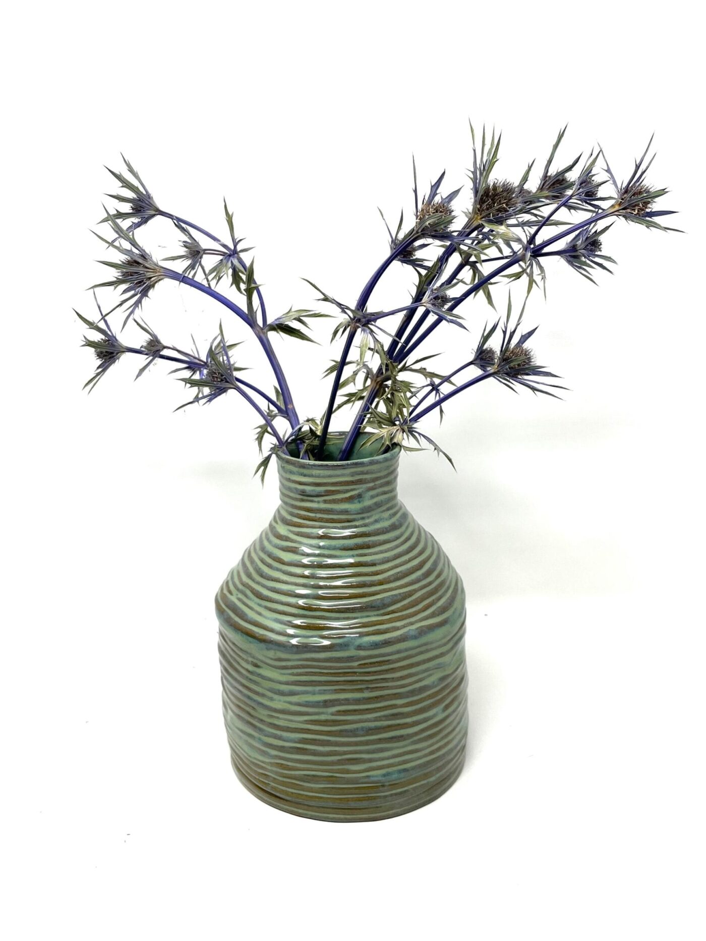 il_fullxfull.6576030689_qc9k.jpg Large Coiled Ceramic Vase — Turquoise Glaze