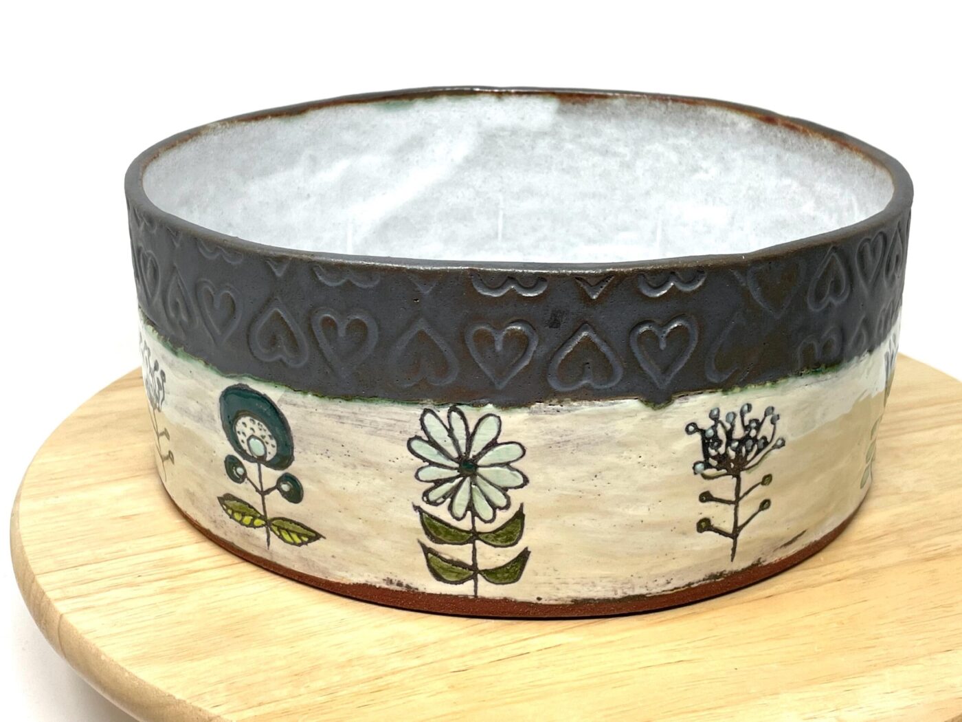 Large Terracotta Sgraffito Bowl (25cm) — in use