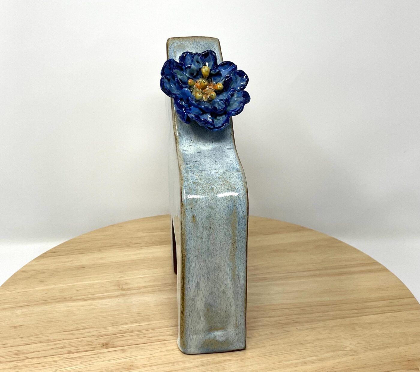 Dala Horse Vase with Ceramic Flower Crown — alternate angle