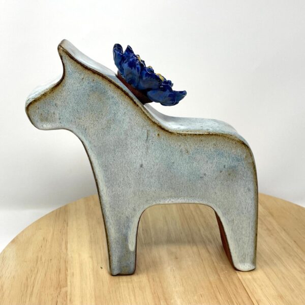 Handmade Ceramic DALA Horse Vase | Swedish Folk Art Inspired | Flower Holder | Rustic Terracotta | Unique Home Decor | Scandinavian Design