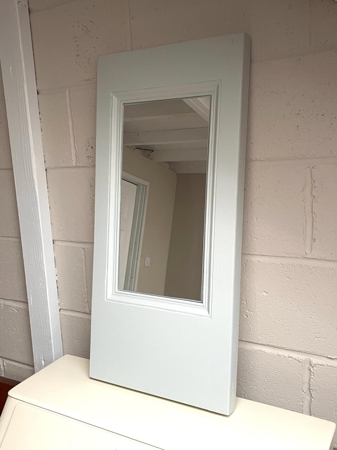 Vintage Door Panel Mirror (F&B Mizzle) — alternate angle