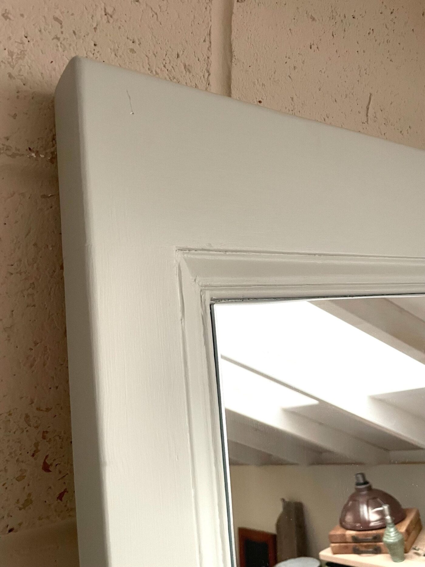 Vintage Door Panel Mirror (F&B Mizzle) — scale view
