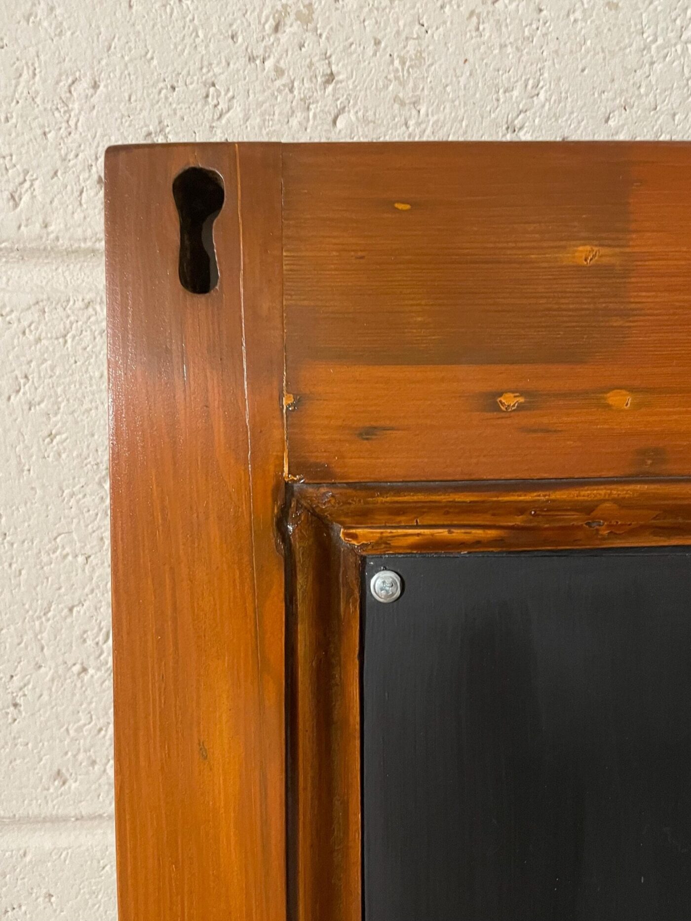 Vintage Door Panel with Magnetic Board (Natural Wood) — scale view