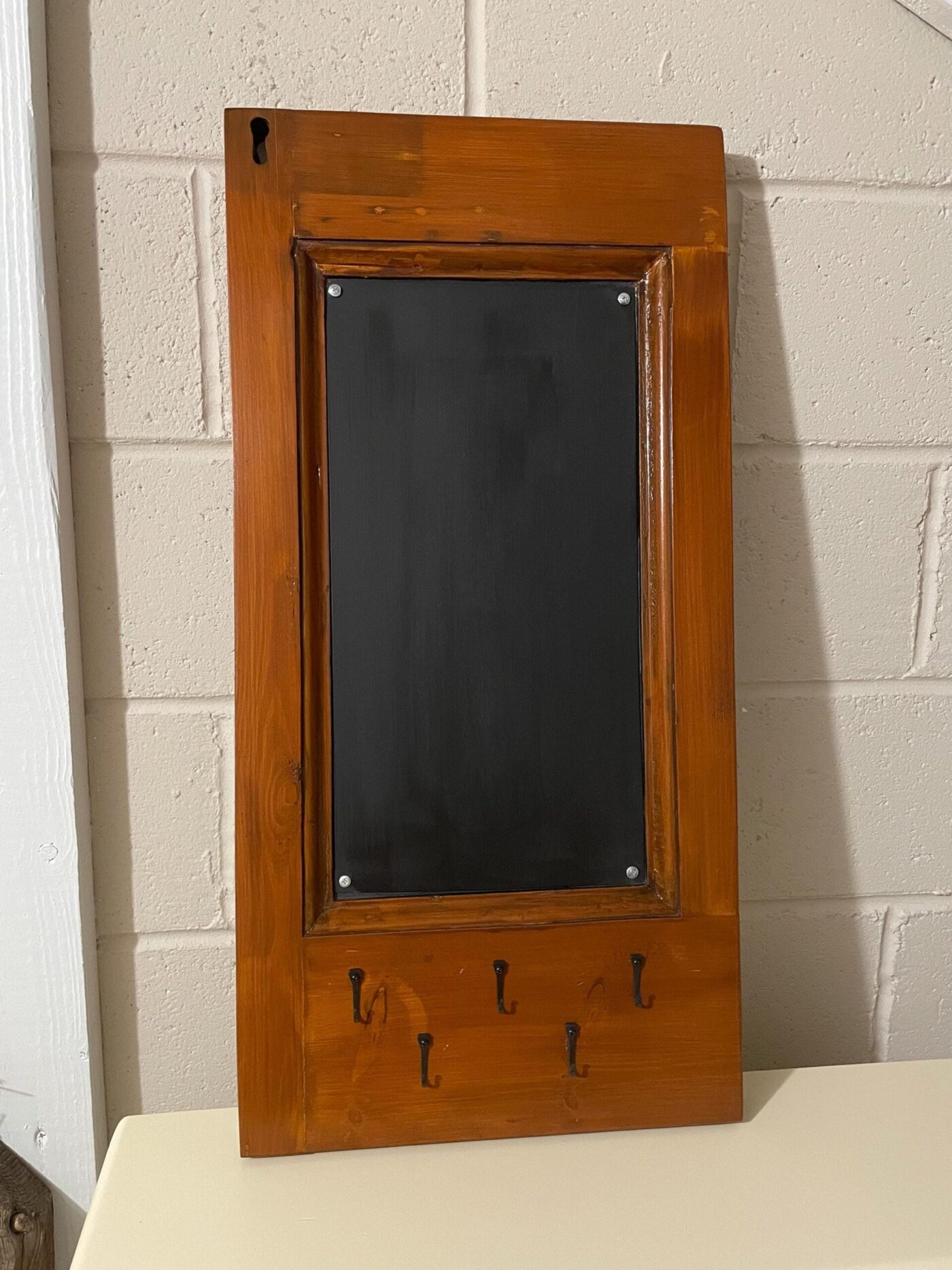 Vintage Door Panel with Magnetic Board (Natural Wood) — close-up