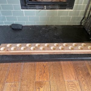 Natural Super long rustic tealight candle holder for 18 candles / extra long candle holder