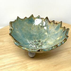 Handmade Ceramic Leaf Soap Dish | Real Leaf Impression | Rustic Bathroom Decor | Drainage Holes | Artisan Crafted