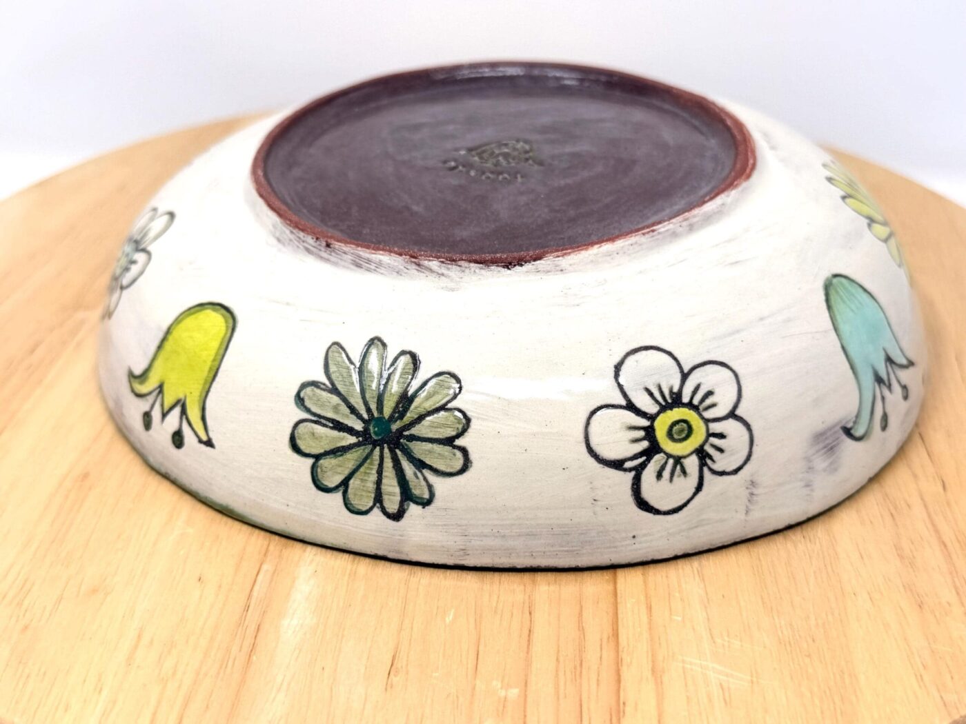 Sgraffito Floral Pasta Bowl — view 16