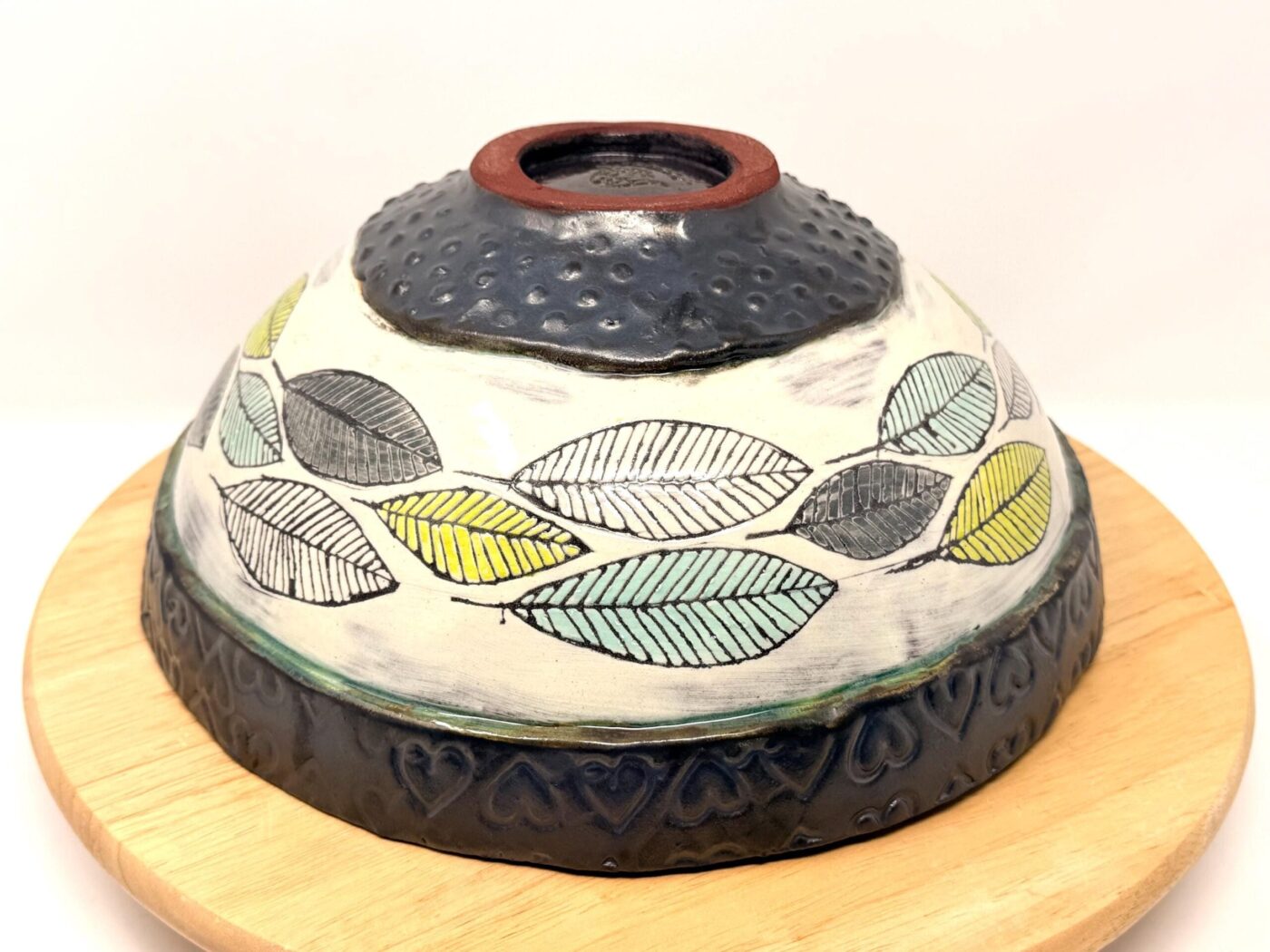 Botanical Bowl — Reactive Blue & Painted Florals (II)