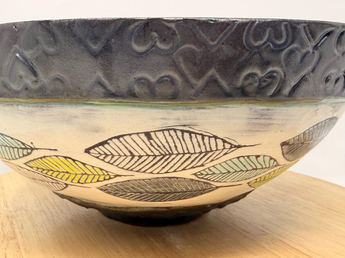 Botanical Bowl — Reactive Blue & Painted Florals (II) — alternate angle
