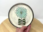 Rustic Terracotta Small Plate | Handmade Ceramic Dish | Floral Sgraffito Design