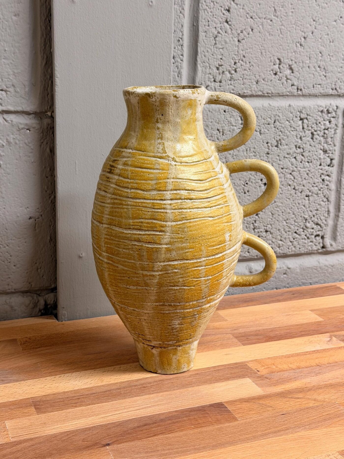 il_fullxfull.7326107602_gy9c.jpg Golden Brown Tall Coiled Vase (28cm)