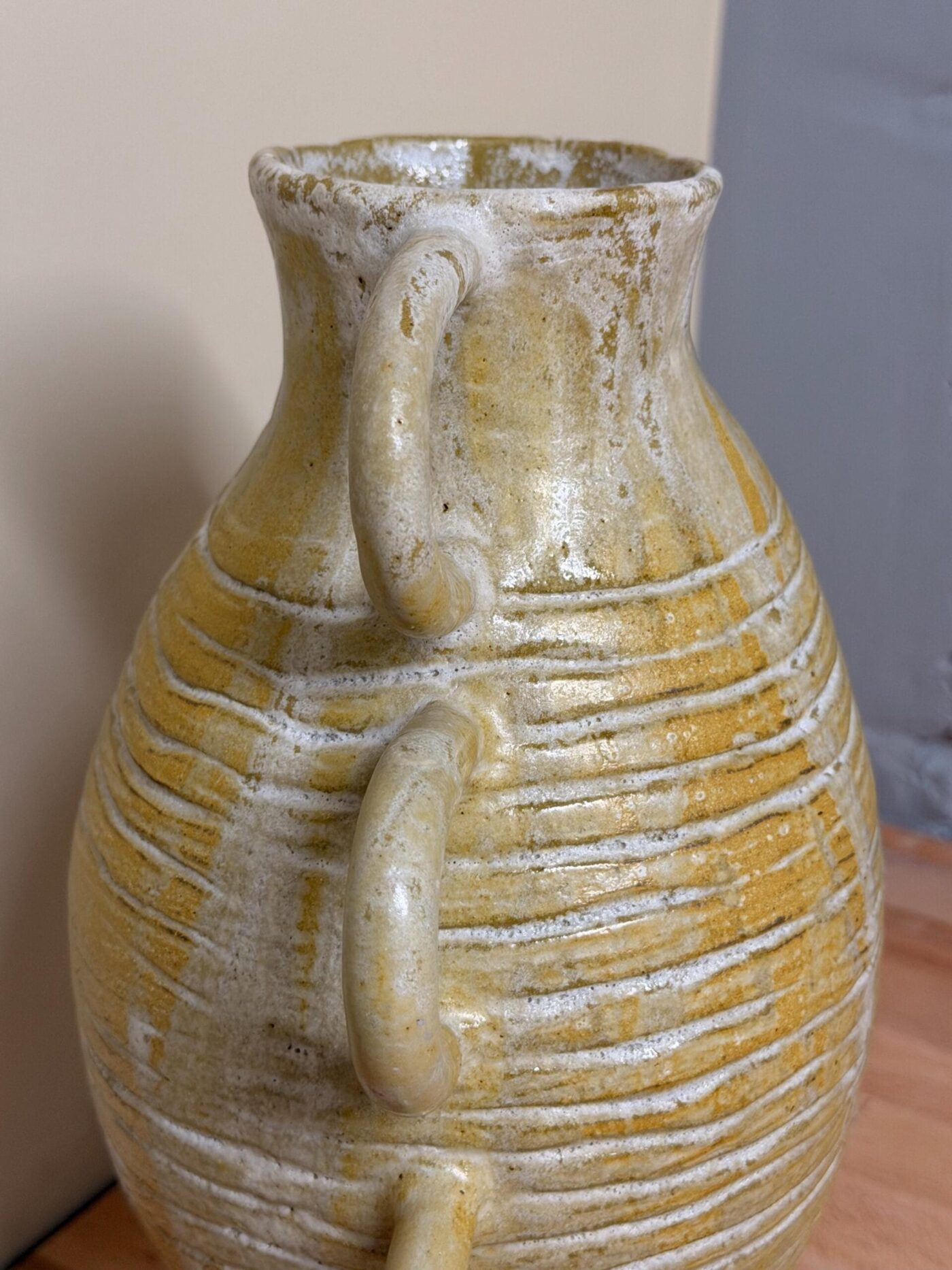 Golden Brown Tall Coiled Vase (28cm) — view 14