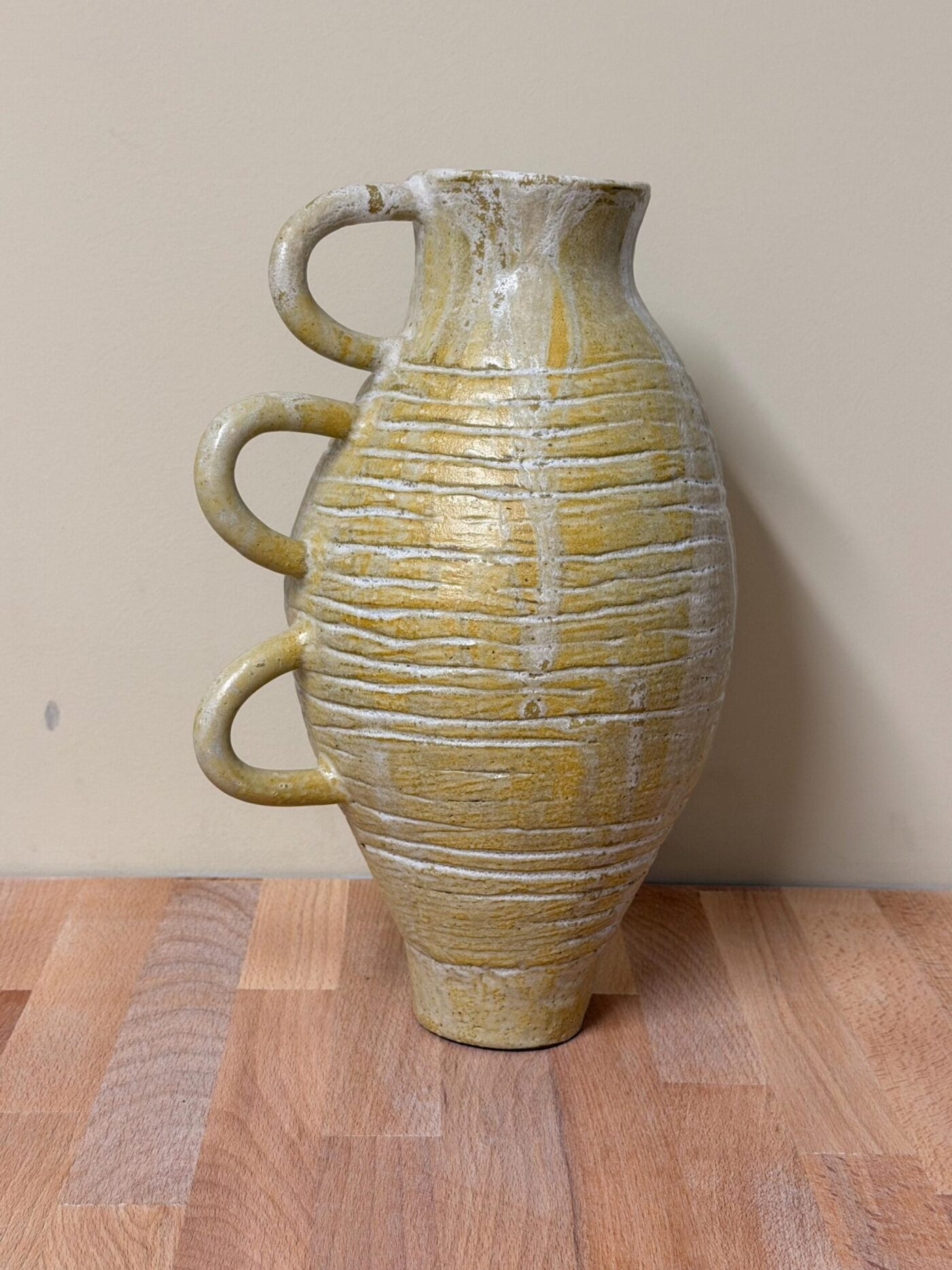 Golden Brown Tall Coiled Vase (28cm) — view 15