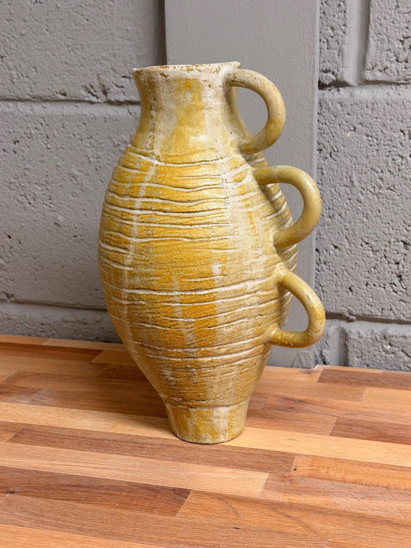 Golden Brown Tall Coiled Vase (28cm) — view 18