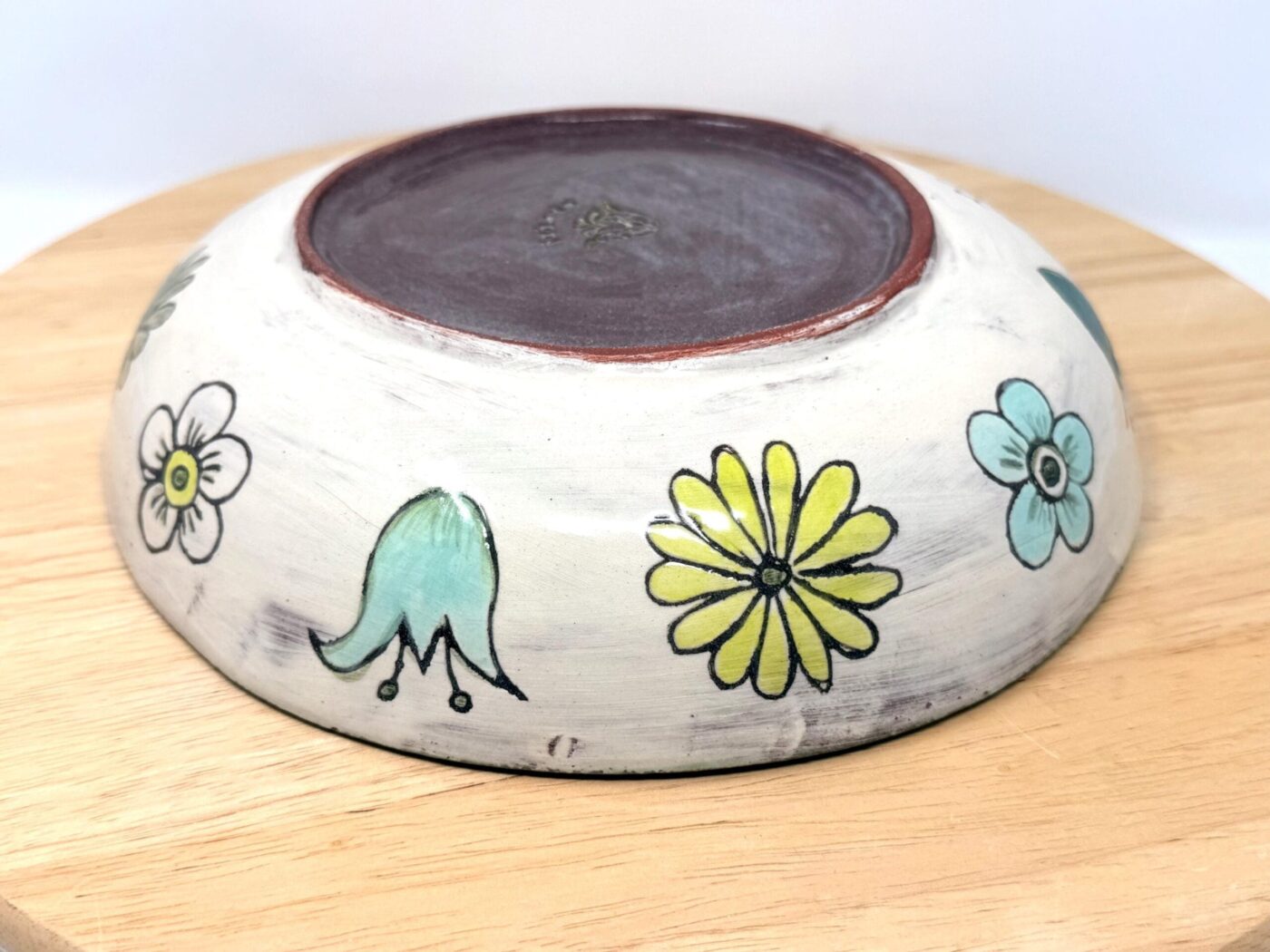 Sgraffito Floral Pasta Bowl — view 14