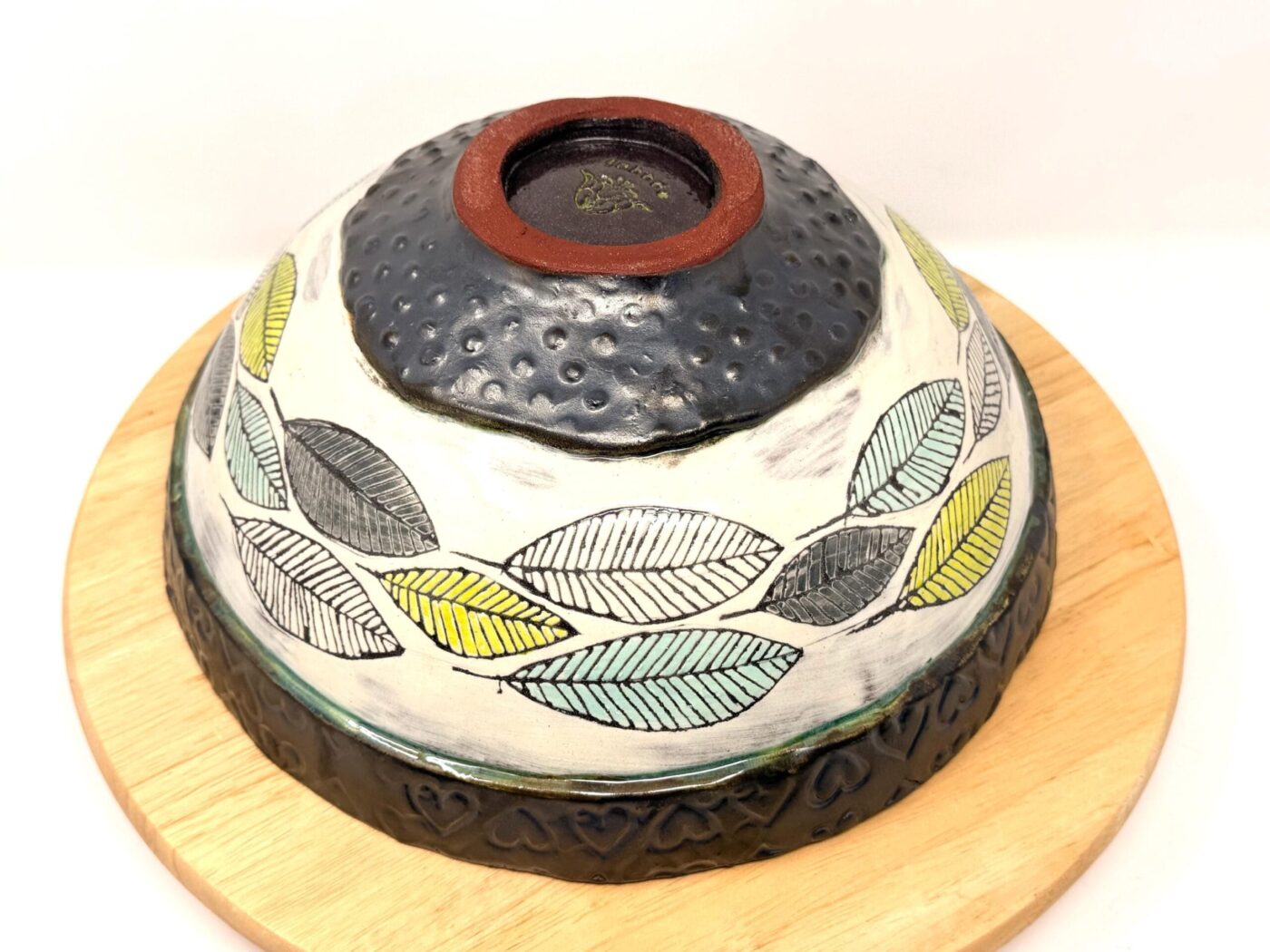 Botanical Bowl — Reactive Blue & Painted Florals (II) — in use