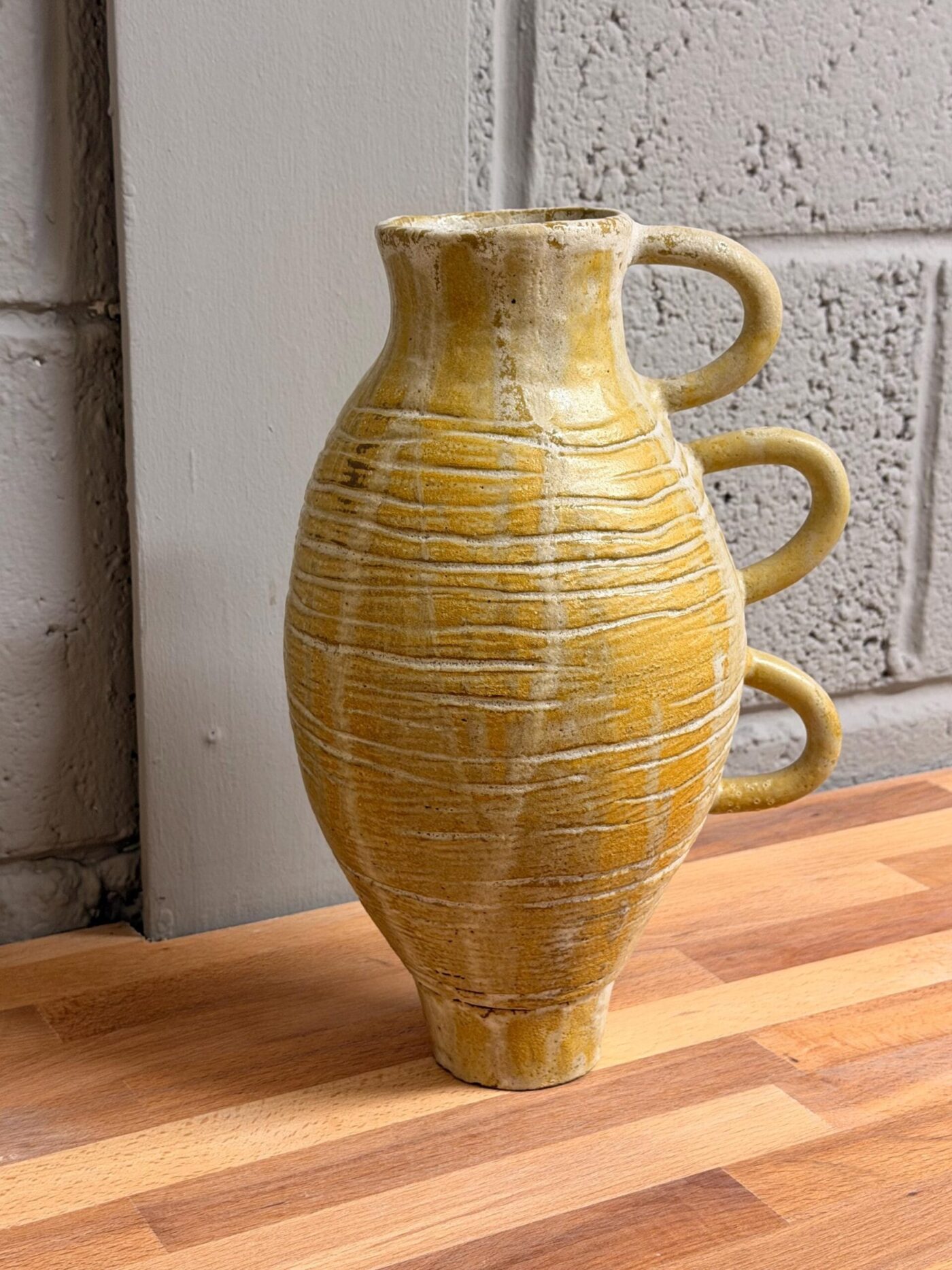 Golden Brown Tall Coiled Vase (28cm) — alternate angle