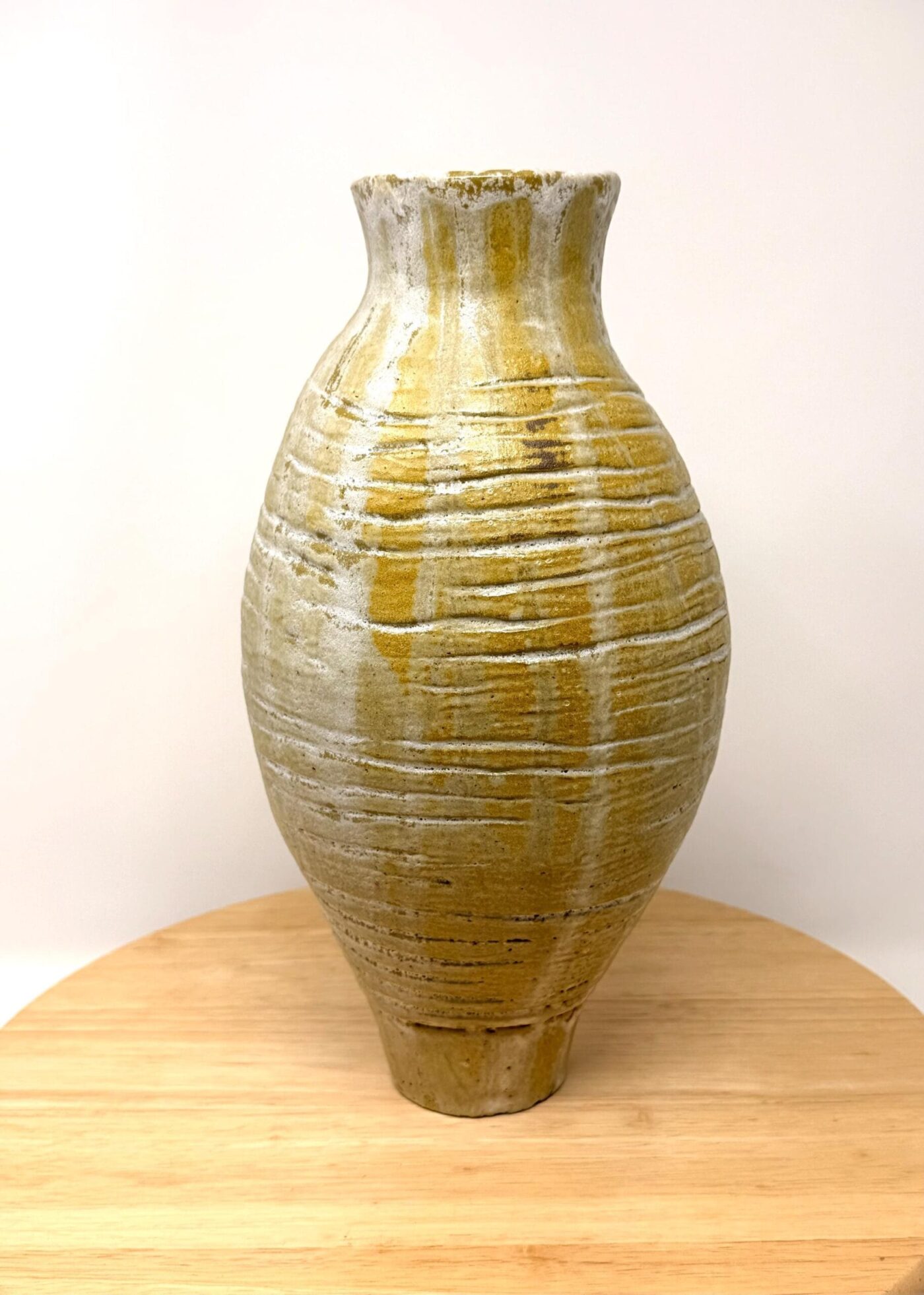 Golden Brown Tall Coiled Vase (28cm) — maker detail