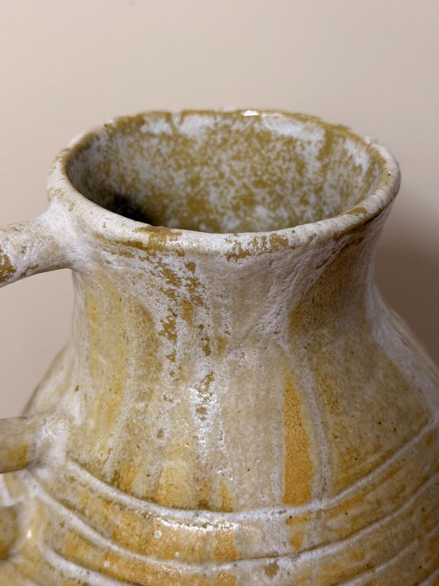Golden Brown Tall Coiled Vase (28cm) — view 13
