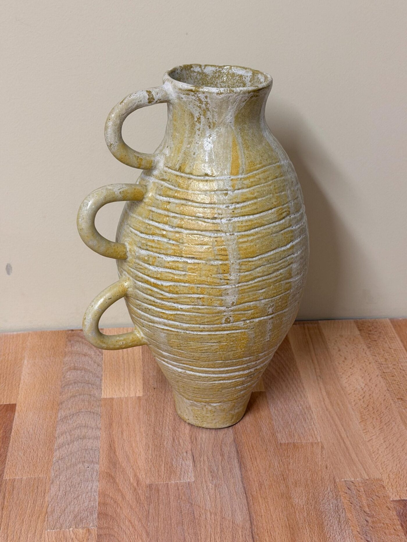 Golden Brown Tall Coiled Vase (28cm) — view 19
