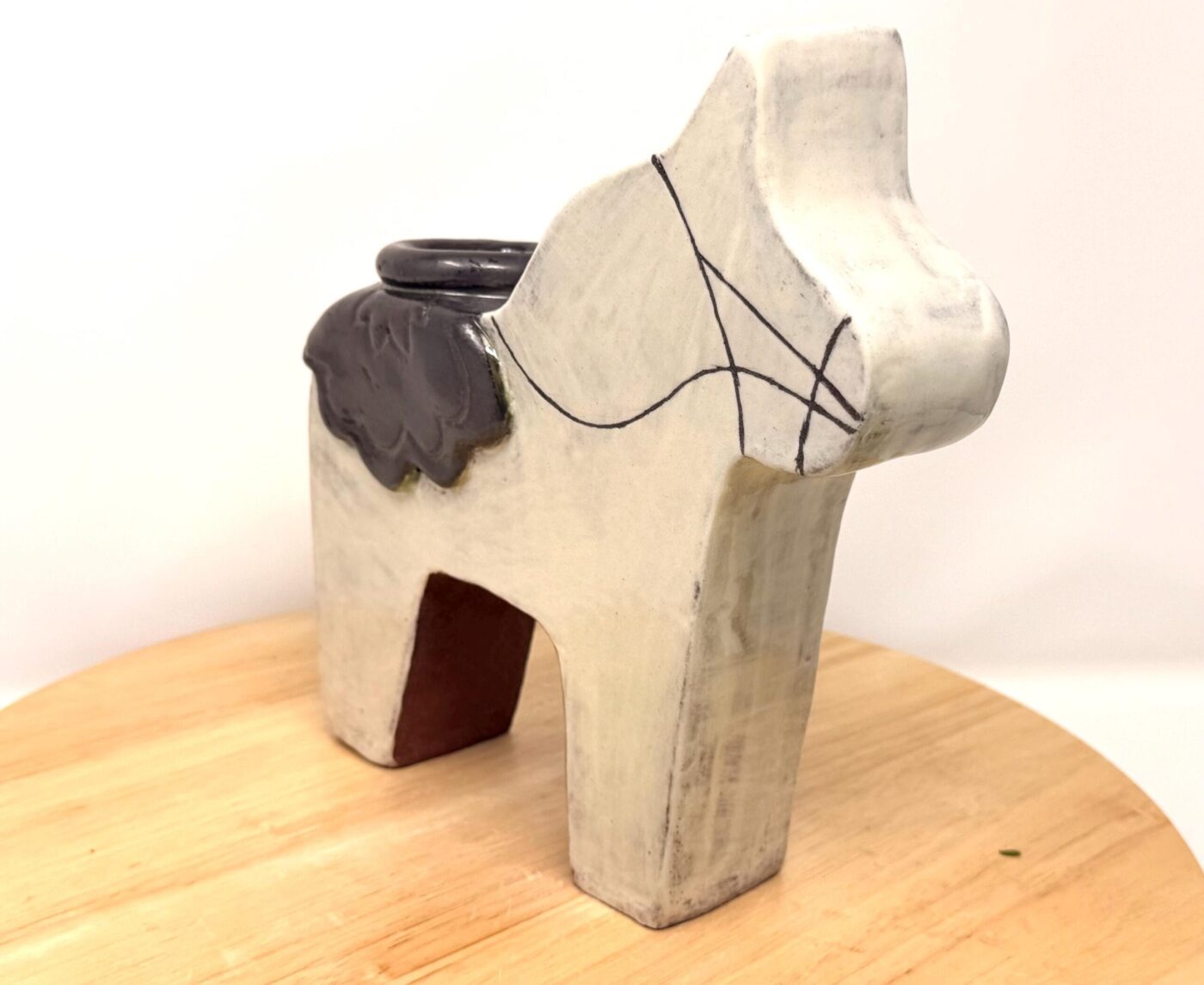 Dala Horse Terracotta Vase — view 17
