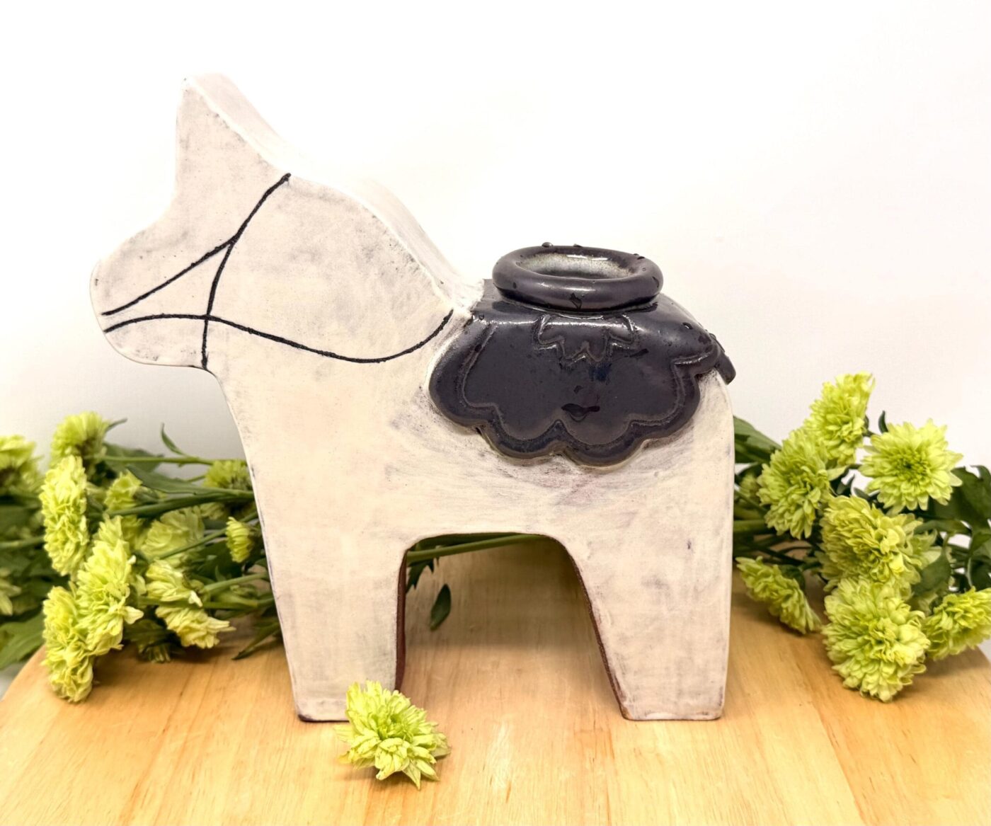 Dala Horse Terracotta Vase