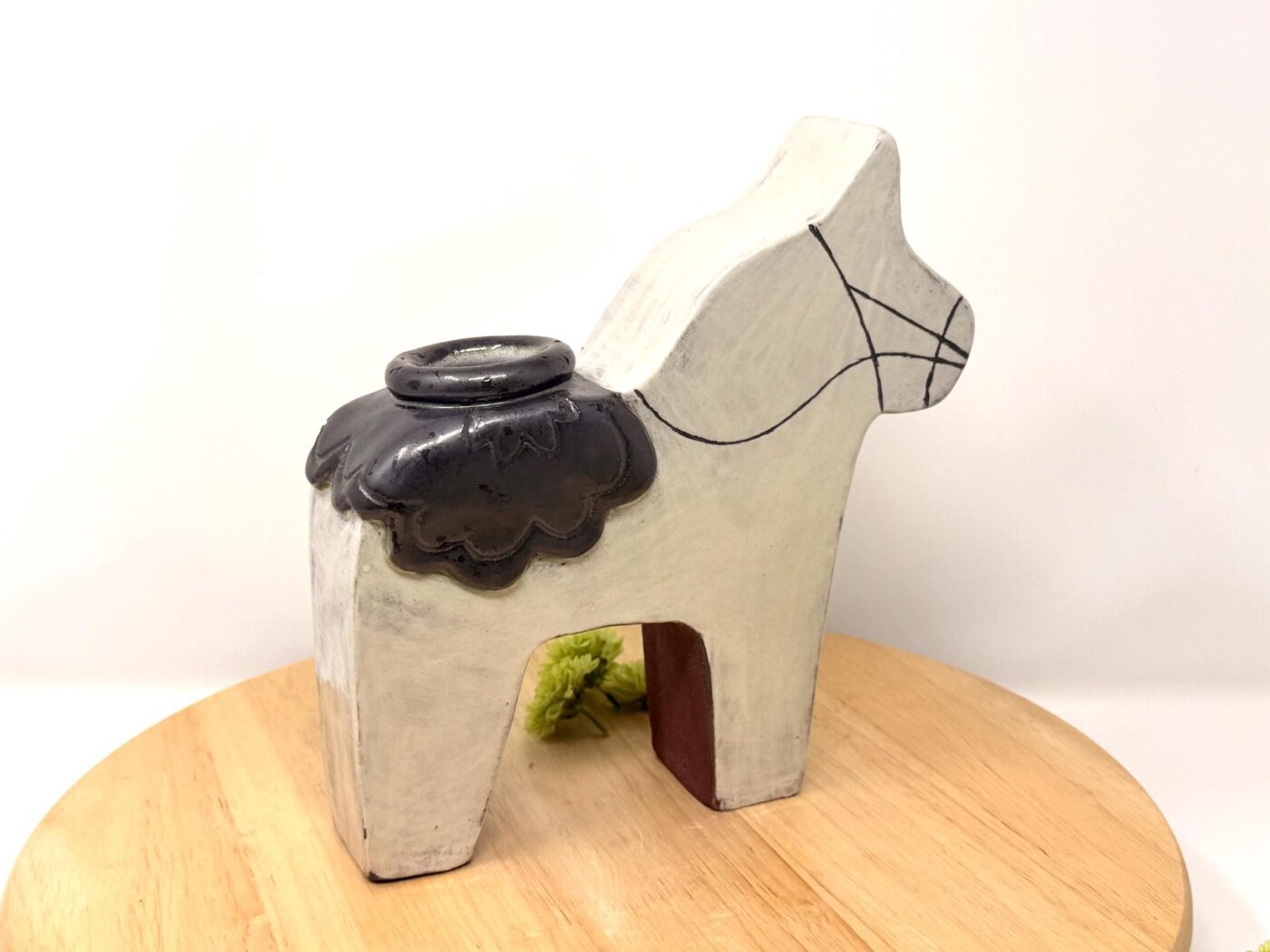 Dala Horse Terracotta Vase — maker detail
